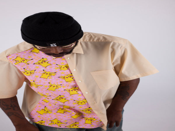 Pink Character collection Up-cycled fabric shirt